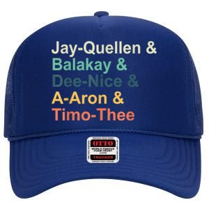 Jayquellen & Balakay & Deenice & Aaron & Timothee High Crown Mesh Back Trucker Hat