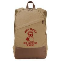 John Brown Did Nothing Wrong Cotton Canvas Backpack