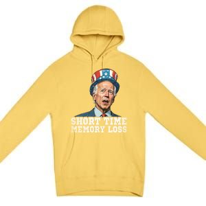 Joe Biden Dazed And Very Confused Short Time Memory Loss Funny Gift Premium Pullover Hoodie