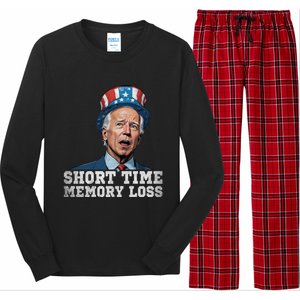 Joe Biden Dazed And Very Confused Short Time Memory Loss Funny Gift Long Sleeve Pajama Set