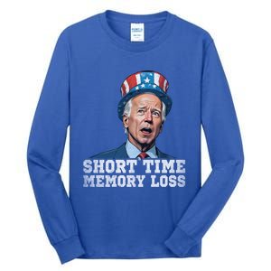 Joe Biden Dazed And Very Confused Short Time Memory Loss Funny Gift Tall Long Sleeve T-Shirt