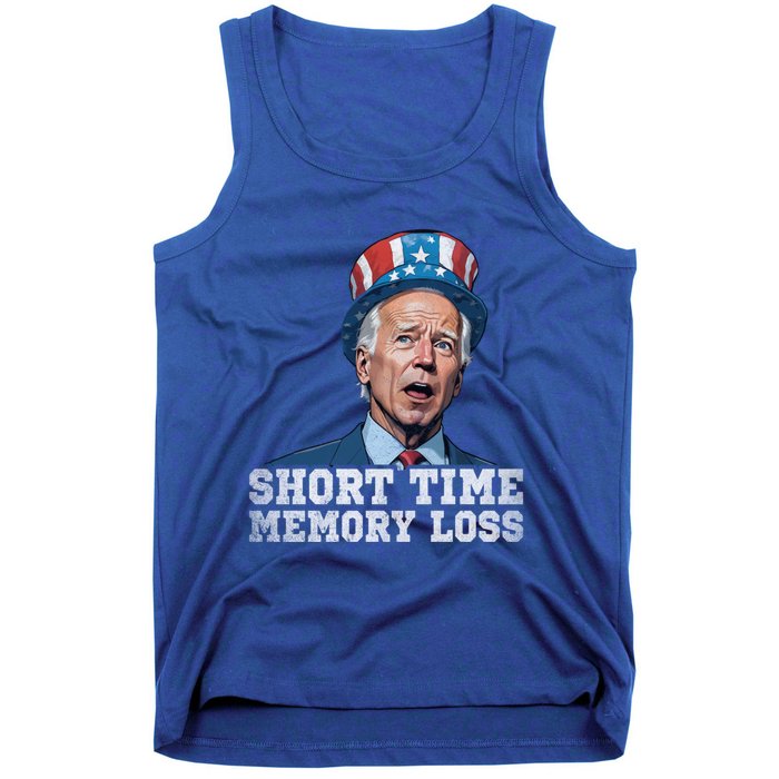 Joe Biden Dazed And Very Confused Short Time Memory Loss Funny Gift Tank Top