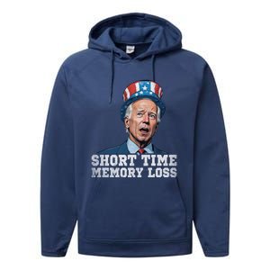 Joe Biden Dazed And Very Confused Short Time Memory Loss Funny Gift Performance Fleece Hoodie