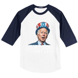 Joe Biden Dazed And Very Confused Short Time Memory Loss Funny Gift Baseball Sleeve Shirt