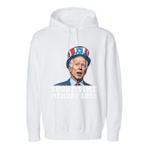 Joe Biden Dazed And Very Confused Short Time Memory Loss Funny Gift Garment-Dyed Fleece Hoodie