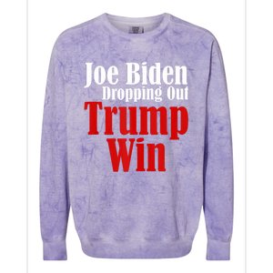 Joe Biden Dropping Out Trump Win 2024 Of Presidential Race Colorblast Crewneck Sweatshirt