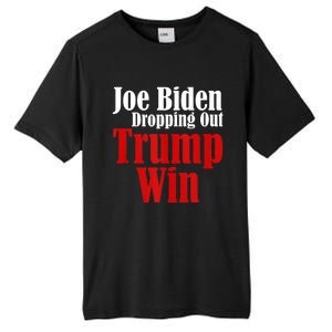 Joe Biden Dropping Out Trump Win 2024 Of Presidential Race Tall Fusion ChromaSoft Performance T-Shirt