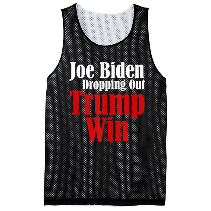 Joe Biden Dropping Out Trump Win 2024 Of Presidential Race Mesh Reversible Basketball Jersey Tank