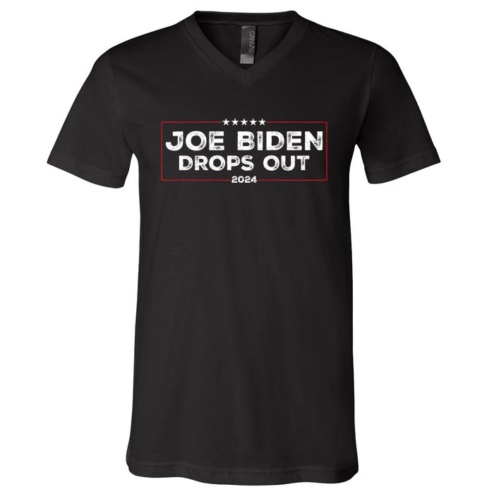 Joe Biden Drops Out 2024 V-Neck T-Shirt