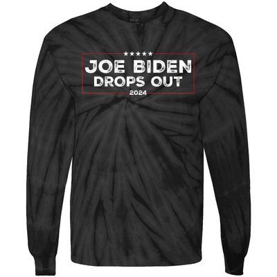 Joe Biden Drops Out 2024 Tie-Dye Long Sleeve Shirt