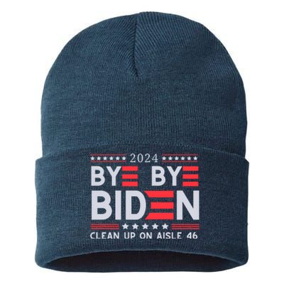 Joe Biden Drop Out Bye Bye Biden Sustainable Knit Beanie