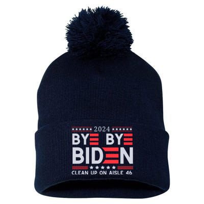 Joe Biden Drop Out Bye Bye Biden Pom Pom 12in Knit Beanie