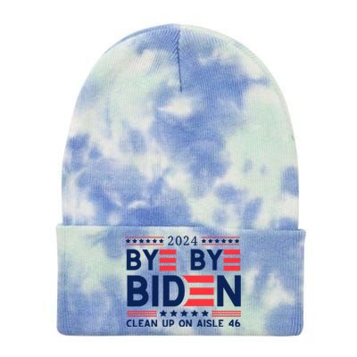 Joe Biden Drop Out Bye Bye Biden Tie Dye 12in Knit Beanie