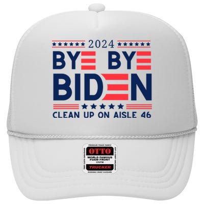 Joe Biden Drop Out Bye Bye Biden High Crown Mesh Back Trucker Hat