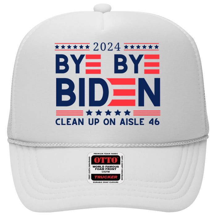 Joe Biden Drop Out Bye Bye Biden High Crown Mesh Back Trucker Hat