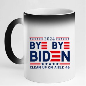 Joe Biden Drop Out Bye Bye Clean Up On Aisle 46 11oz Black Color Changing Mug