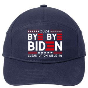 Joe Biden Drop Out Bye Bye Clean Up On Aisle 46 7-Panel Snapback Hat