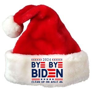 Joe Biden Drop Out Bye Bye Clean Up On Aisle 46 Premium Christmas Santa Hat