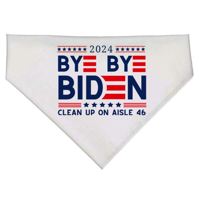 Joe Biden Drop Out Bye Bye Clean Up On Aisle 46 USA-Made Doggie Bandana