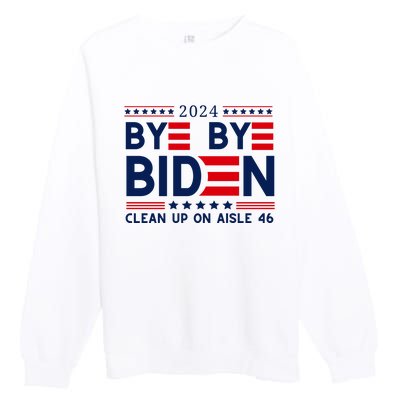 Joe Biden Drop Out Bye Bye Clean Up On Aisle 46 Premium Crewneck Sweatshirt