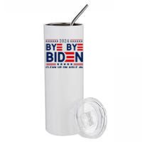 Joe Biden Drop Out Bye Bye Clean Up On Aisle 46 Stainless Steel Tumbler