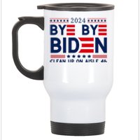 Joe Biden Drop Out Bye Bye Clean Up On Aisle 46 Stainless Steel Travel Mug