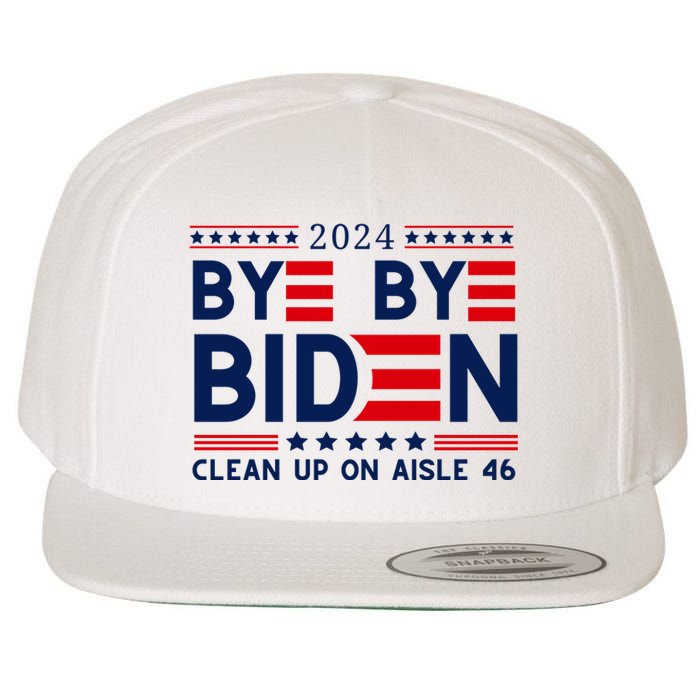 Joe Biden Drop Out Bye Bye Clean Up On Aisle 46 Wool Snapback Cap