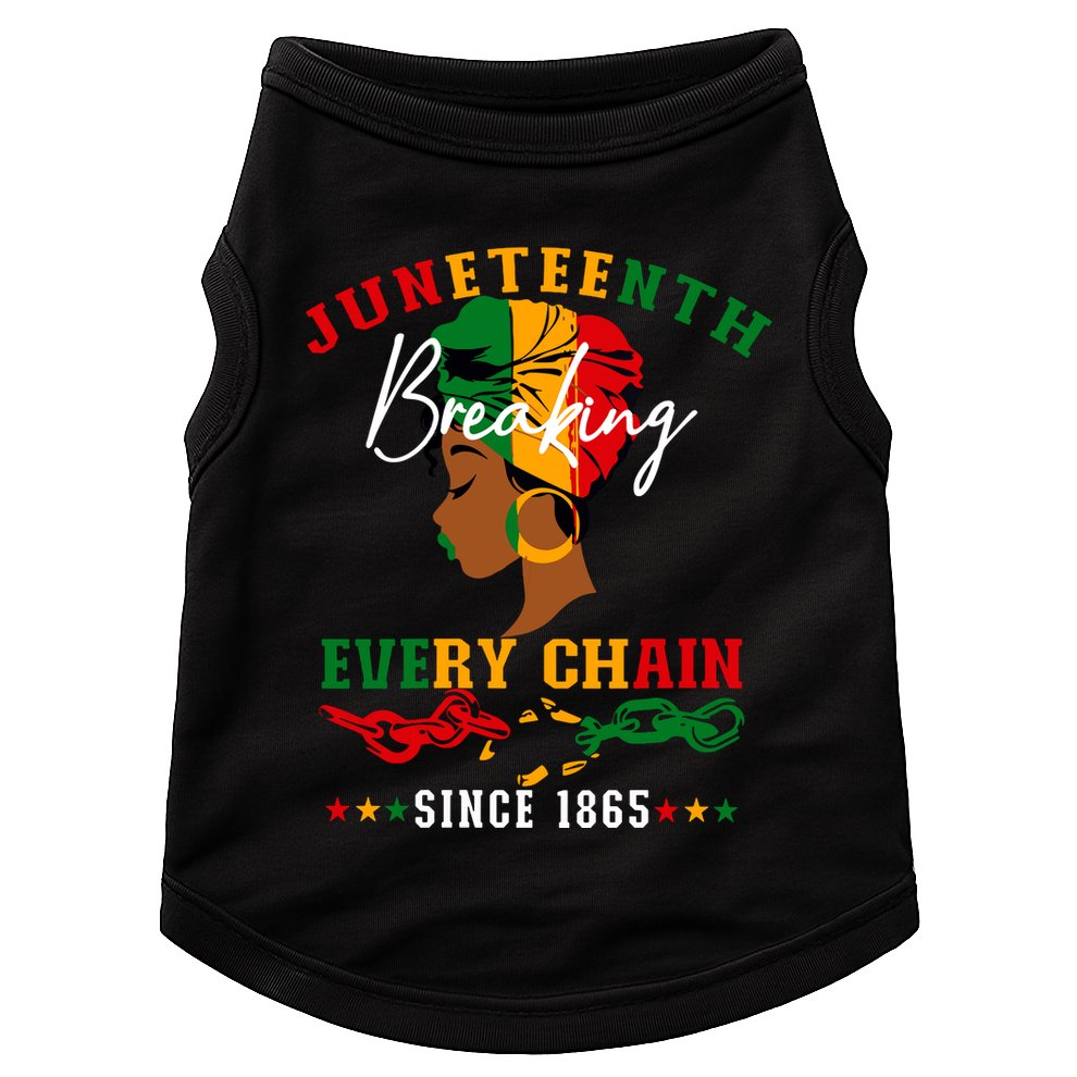 Juneteenth Breaking Every Chain Since 1865 For Women Vneck Doggie Tank
