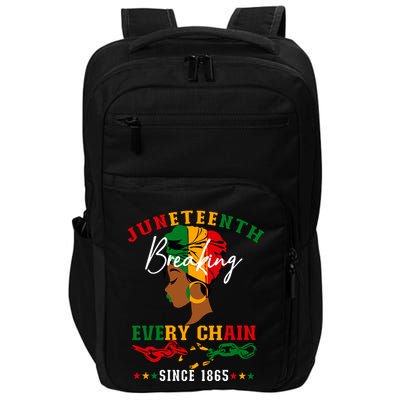 Juneteenth Breaking Every Chain Since 1865 For Women Vneck Impact Tech Backpack