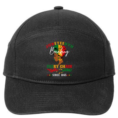 Juneteenth Breaking Every Chain Since 1865 For Women Vneck 7-Panel Snapback Hat