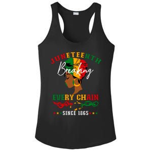 Juneteenth Breaking Every Chain Since 1865 For Women Vneck Ladies PosiCharge Competitor Racerback Tank