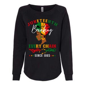 Juneteenth Breaking Every Chain Since 1865 For Women Vneck Womens California Wash Sweatshirt