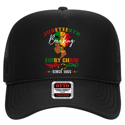 Juneteenth Breaking Every Chain Since 1865 For Women Vneck Trucker Hat