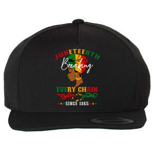 Juneteenth Breaking Every Chain Since 1865 For Women Vneck Wool Snapback Cap