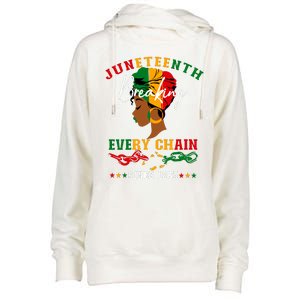 Juneteenth Breaking Every Chain Since 1865 For Women Vneck Womens Funnel Neck Pullover Hood