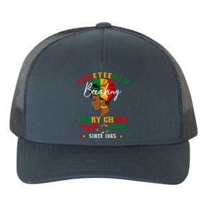 Juneteenth Breaking Every Chain Since 1865 For Women Vneck Yupoong Adult 5-Panel Trucker Hat