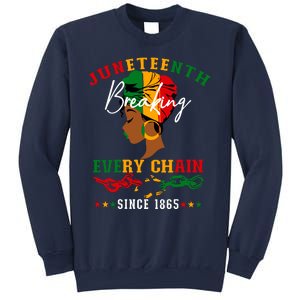 Juneteenth Breaking Every Chain Since 1865 For Women Vneck Sweatshirt