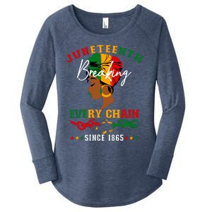 Juneteenth Breaking Every Chain Since 1865 For Women Vneck Women's Perfect Tri Tunic Long Sleeve Shirt