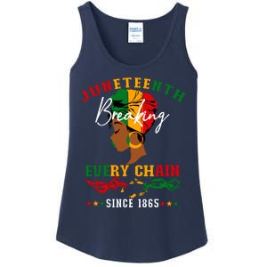 Juneteenth Breaking Every Chain Since 1865 For Women Vneck Ladies Essential Tank