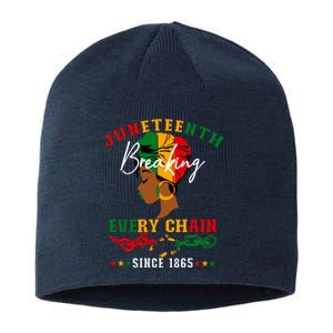 Juneteenth Breaking Every Chain Since 1865 For Women Vneck Sustainable Beanie