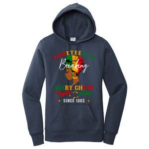 Juneteenth Breaking Every Chain Since 1865 For Women Vneck Women's Pullover Hoodie