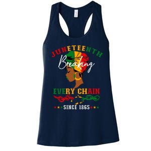 Juneteenth Breaking Every Chain Since 1865 For Women Vneck Women's Racerback Tank