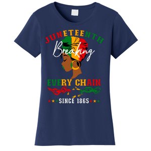 Juneteenth Breaking Every Chain Since 1865 For Women Vneck Women's T-Shirt