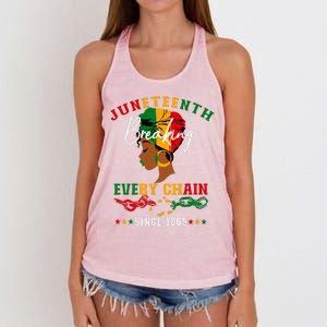 Juneteenth Breaking Every Chain Since 1865 For Women Vneck Women's Knotted Racerback Tank