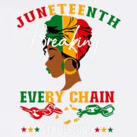 Juneteenth Breaking Every Chain Since 1865 For Women Vneck Garment-Dyed Sweatshirt