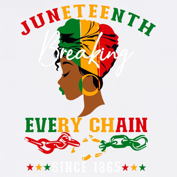 Juneteenth Breaking Every Chain Since 1865 For Women Vneck Garment-Dyed Sweatshirt