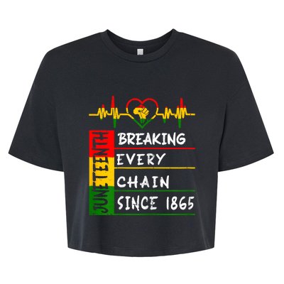 Juneteenth Breaking Every Chain Since 1865 Bella+Canvas Jersey Crop Tee