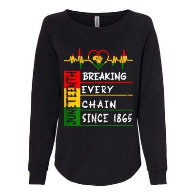 Juneteenth Breaking Every Chain Since 1865 Womens California Wash Sweatshirt