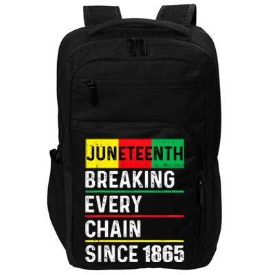 Juneteenth Breaking Every Chain Since 1865 African American Impact Tech Backpack