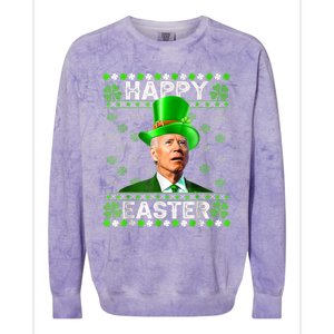 Joe Biden Easter Confused St Patricks Day Colorblast Crewneck Sweatshirt